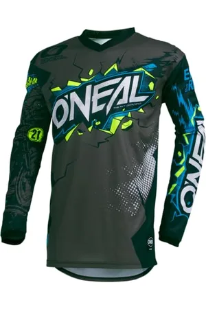 Oneal Element Youth Jersey Shred MX MTB Shirt I Kinder Sportshirt Jungen Mädchen Langarm I MX MTB Enduro I Atmungsaktives Radtrikot mit Ellbogenschutz I Orange I Größe S
