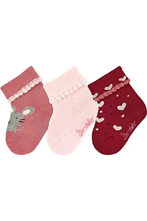 Sterntaler Baby-Mädchen Söckchen 3er-Pack Maus Strumpfwaren, , 17/18 (6-12 Monate)