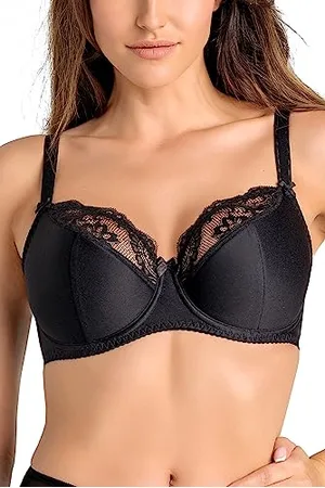 Teyli Damen BH mit Bügel - BH Halbgepolstert Bra - BH Grosse Grössen - BH Große Brüste - Komfort Starker Halt BH - Damen BHS Frauen Bra 80D