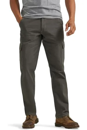 Wrangler Herren Cargohose aus Twill mit lockerer Passform (Logan) Lässige Hose, Braunoliv, 32W / 30L