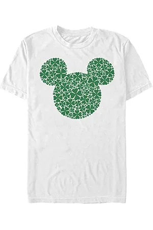 Disney Unisex Mickey Mickey Clover Fill Organic Short Sleeve T-shirt, , XXL