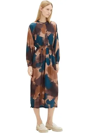 TOM TAILOR Damen Maxi Kleid, watercolour floral print, 46