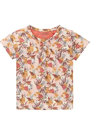 Noppies Baby Baby-Mädchen Girls Tee Shortsleeve Ageo Allover Print T-Shirt, Cedar Wood-P894, 68