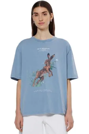 Scotch&Soda Damen T-Shirt Washed Artwork Loose T-Shirt, ,M