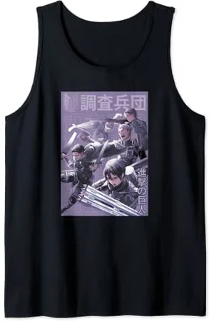 Attack on Titan Group Shot Scout Regiment Anime Epic Poster Tank Top