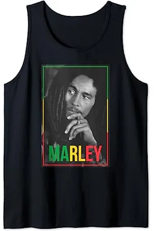 Bob Marley Offizieller Foto, Weiß Tank Top