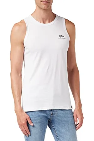 Alpha Industries Herren Small Logo top T-Shirt, White, XL