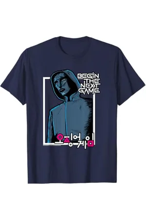 Squid Game T-Shirt Front Man Beginnt das nächste Spiel, Offiziell Lizenziert, Unisex Erwachsene, , Small, Langarm, Klassisch, Winter