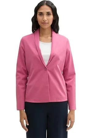 TOM TAILOR Damen 1043679 Blazer aus fliessendem Material, 16348-Pink Velvet, XXXL