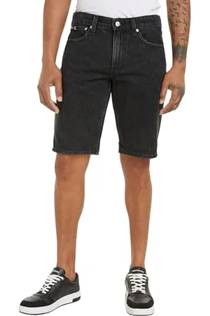Calvin Klein Jeans Herren Jeans Shorts Regular Short aus Baumwolle, Grau (Denim Grey), 29W