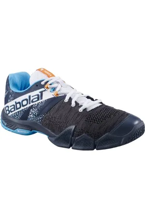 Babolat Herren MOVEA Men Padel Shoes, Grey/Scuba Blue, 40 EU Weit