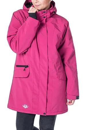 DEPROC-Active Deproc Active Damen Winterjacke Skijacke mit abnehmbarer Kapuze Gefüttert Wasserdicht Wetterfest Windbreaker Übergangsjacke Parka DAWSN II