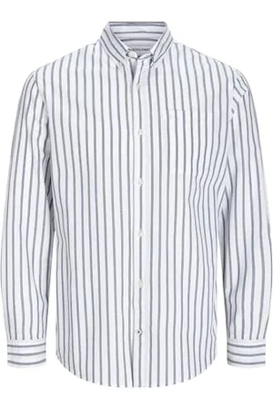 JACK & JONES Herren Einfarbiges Plus Size Hemd Basic Übergrößen Langarm Shirt Uni Business JJEOXFORD, , 6XL