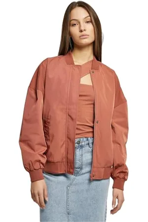 Urban classics Damen TB5488-Ladies Recycled Oversized Light Bomber Jacket Jacke, , 5XL