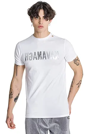 Gianni Kavanagh Herren White Reverse Mirror Tee T-Shirt, , XL