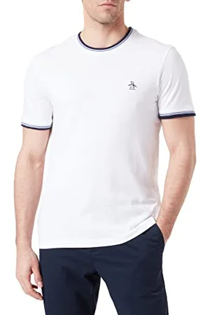 Original Penguin Herren SS Sticker Pete Ringer Tee T-Shirt, , XL