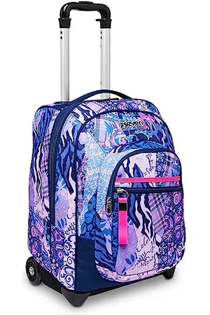 7 for all Mankind TROLLEY, 2 in 1, Schulranzen mit Rollen, Rucksack mit Trolleyfunktion für Kinder, ab 1. Klasse, für Schule, Reisen, Mädchen&Jungen, violett, DOTCATTY