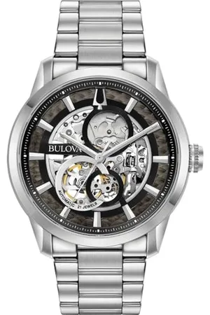 BULOVA Herren Analog Automatik Uhr mit Edelstahl Armband 96A208