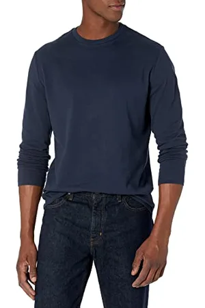 Amazon Herren Langärmeliges T-Shirt, Schmale Passform, , L