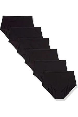 Amazon Damen Unterwäsche Baumwolle hochtailliert, 6er-Pack, , 34
