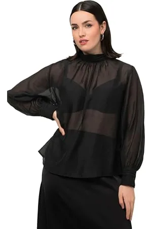Ulla Popken Damen, transparent Blusen, , 46-48
