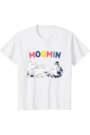 Moomin Kinder Mumin-Familie Regenbogen Text Kinder T-Shirt