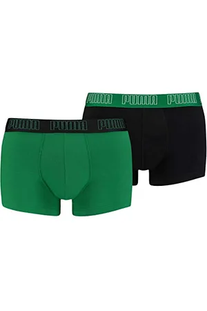 PUMA Herren Trunk Unterwäsche, Grün, S (2er Pack)