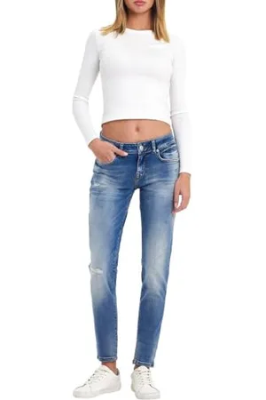 LTB Damen Nicole - Skinny Fit mit Mittlere Taille und Reißverschluss in Blau aus Baumwollmischung - Größe W26L30