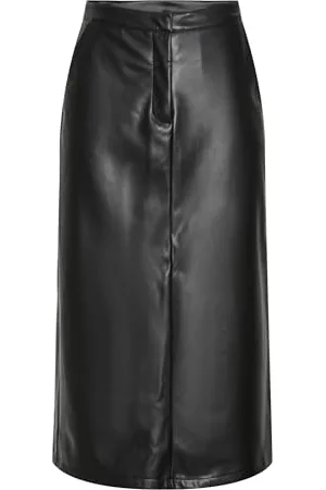 Pieces® Pcneeth Hw Pu Midi Skirt