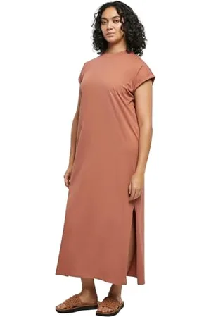 Urban classics Damen Kleid Ladies Long Extended Shoulder Dress, langes Kleid für Frauen, Loose Fit, , XXL
