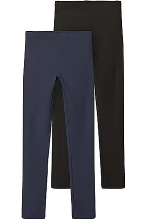NAME IT Jungen NKFVIVIAN 2P Legging L NOOS 13205781, Dark Sapphire/Packed with BLAC, 158/164