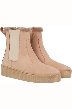 Tommy Hilfiger Damen Essential Chelsea WARMBOOTIE FW0FW07661 Niedrige Stiefel, Beige (Merino), 38 EU