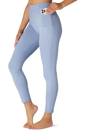FM London Damen Gym Leggings, Blau (Brunera), XL EU