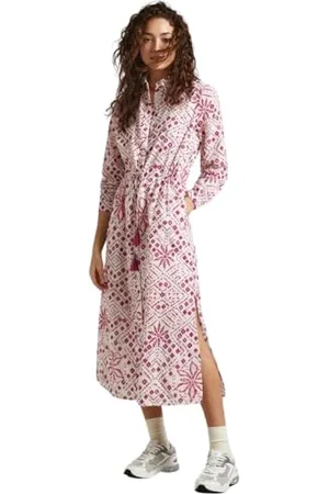 Pepe Jeans Damen Paz Kleid, Weiß (Mousse White), M