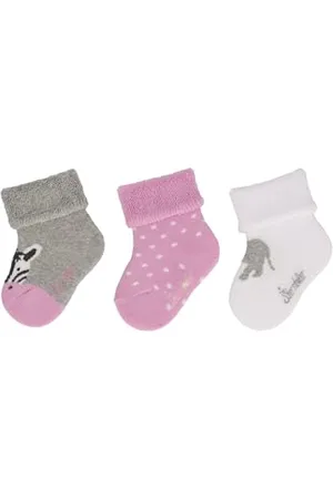 Sterntaler Baby -Socke 3er Pack Afrika für Mädchen - Babysocken mit Umschlag und Motiv - Erstlingssocken für warme Babyfüße - , 18