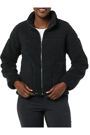 Amazon Damen Sherpa-Fleecejacke mit Langem Reißverschluss, , L
