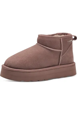 QS by s.Oliver Damen Boots aus Leder Gefüttert, Rosa , 41 EU