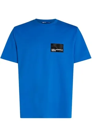 Karl Lagerfeld Regular FIT Kurzarm-Logo-T-Shirt, BLAU, M