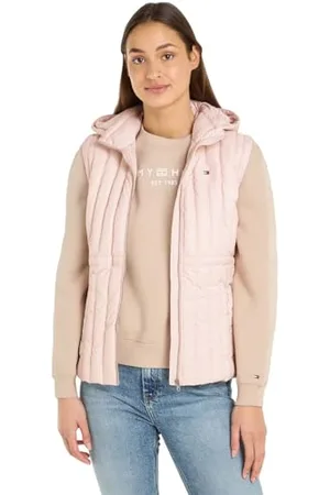 Tommy Hilfiger Damen Weste Feminine Down Vest mit Kapuze, , M