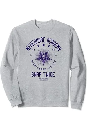 Wednesday Nevermore Academy Snap Twice Celestial Collegiate Sweatshirt