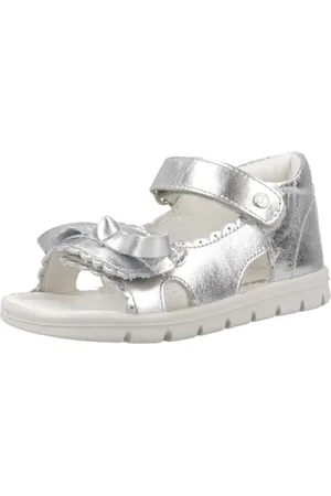 Falcotto Jungen Mädchen Anafi Sandale, Silber/schwarz, 20 EU