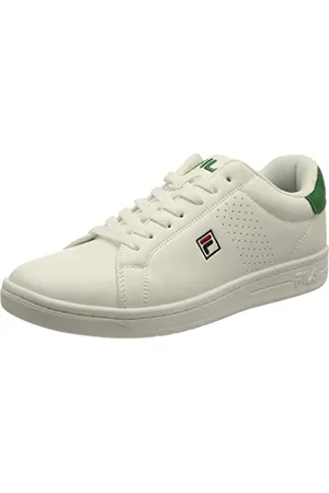 Fila Herren Crosscourt 2 F Low Sneaker, White-Verdant Green, 43 EU