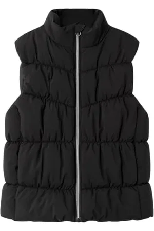 NAME IT Mädchen Nkfmorning Puffer Vest Tb Steppweste, Black, 128