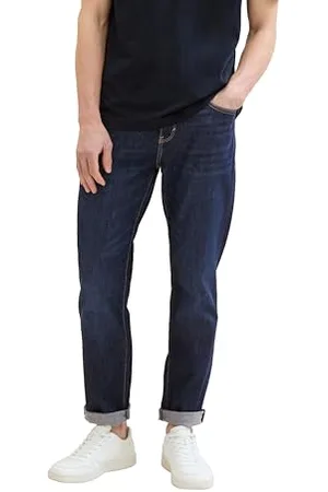 TOM TAILOR Herren Josh Regular Slim Jeans mit Stretch, Used Dark Stone Blue Denim, 29/30