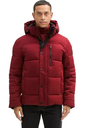 TOM TAILOR Herren Puffer Winterjacke mit Abnehmbarer Kapuze, , XL