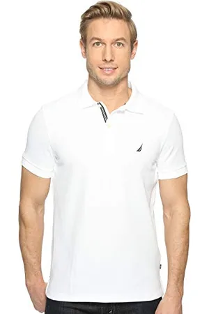 Nautica Herren Slim Fit Short Sleeve Solid Polo Shirt Poloshirt, , Mittel