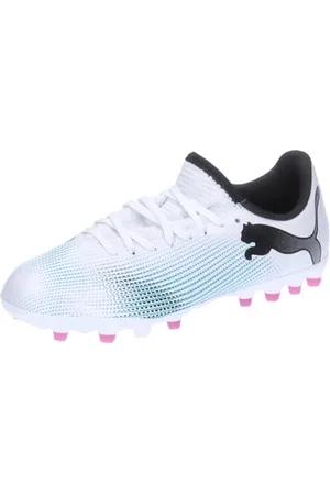 PUMA Soccer Shoe Unisex Kinder, White Black Poison Pink, 28 EU
