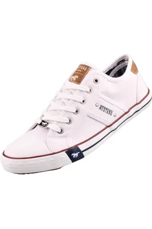 Mustang Herren Canvas Sneaker Weiß, Schuhgröße:EUR 40