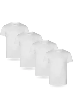 FM London (4er-Pack) Bio-T-Shirt für Herren - Mittelschwere Herren-T-Shirts Multipack Ideal für den Alltag - Tag-frei, bequem, weich