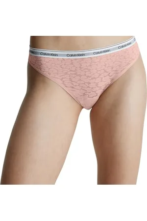 Calvin Klein Damen String High Leg Thong mit Spitze, , XS